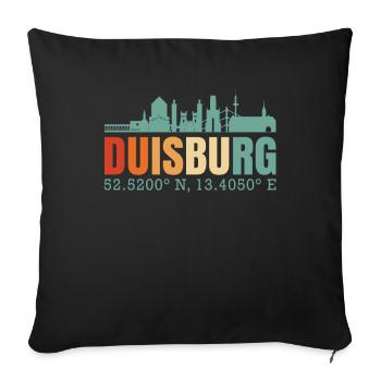 Duisburg - Sofa pillowcase 17,3'' x 17,3'' (45 x 45 cm) - black - Front