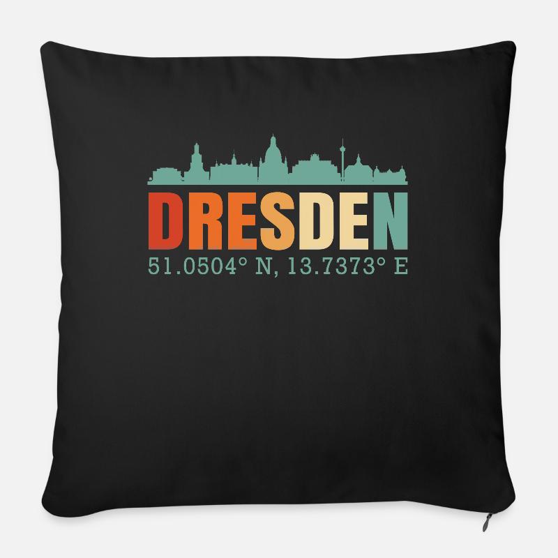 Dresden - Sofakissenbezug 45 x 45 cm - Schwarz