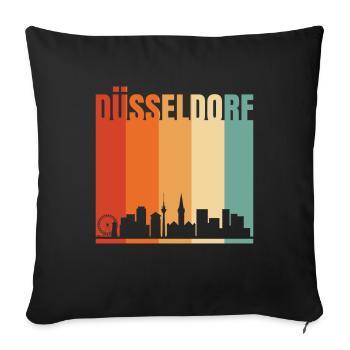 Dusseldorf - Sofa pillowcase 17,3'' x 17,3'' (45 x 45 cm) - black - Front