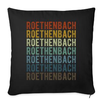 Roethenbach Stadt Retro Vintage - Sofa pillowcase 17,3'' x 17,3'' (45 x 45 cm) - black - Front