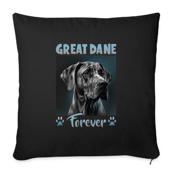 Dog saying Great Dane for dog lovers - Sofa pillowcase 17,3'' x 17,3'' (45 x 45 cm) - black - Front