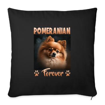 Dog saying Pomeranian design for dog lovers - Sofa pillowcase 17,3'' x 17,3'' (45 x 45 cm) - black - Front