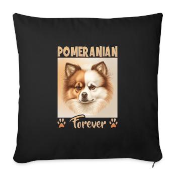 Dog saying Pomeranian design for dog lovers - Sofa pillowcase 17,3'' x 17,3'' (45 x 45 cm) - black - Front