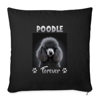 Dog Saying Caniche Design pour les amoureux des chiens - Housse de coussin décorative 45 x 45 cm - noir - Devant