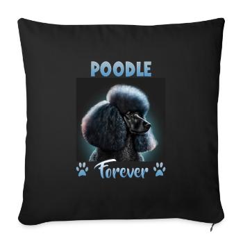Dog Saying Caniche Design pour les amoureux des chiens - Housse de coussin décorative 45 x 45 cm - noir - Devant