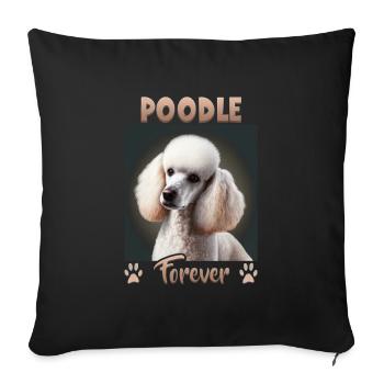 Dog Saying Caniche Design pour les amoureux des chiens - Housse de coussin décorative 45 x 45 cm - noir - Devant