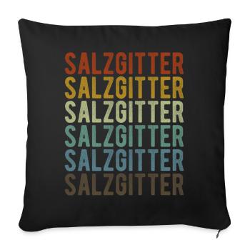 Salzgitter Stadt Retro Vintage - Sofakissenbezug 45 x 45 cm - Schwarz - Vorne
