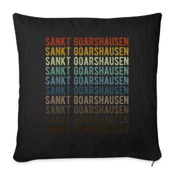 Sankt Goarshausen City Retro Vintage - Housse de coussin décorative 45 x 45 cm - noir - Devant