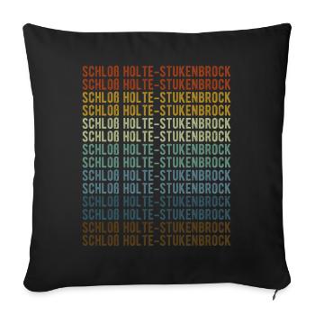 Schloß Holte-Stukenbrock Stadt Retro Vintage - Sofa pillowcase 17,3'' x 17,3'' (45 x 45 cm) - black - Front