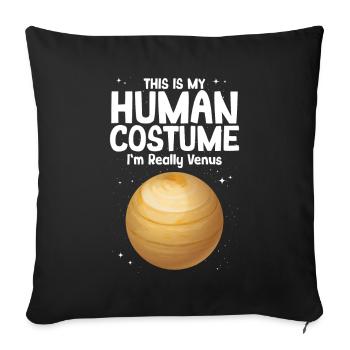 Venus - Sofa pillowcase 17,3'' x 17,3'' (45 x 45 cm) - black - Front