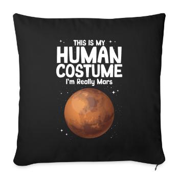 Mars - Sofakissenbezug 45 x 45 cm - Schwarz - Vorne