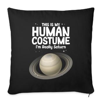 Saturn - Sofakissenbezug 45 x 45 cm - Schwarz - Vorne