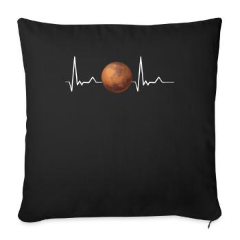 Mars - Sofakissenbezug 45 x 45 cm - Schwarz - Vorne