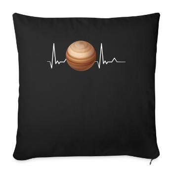 Jupiter - Sofakissenbezug 45 x 45 cm - Schwarz - Vorne