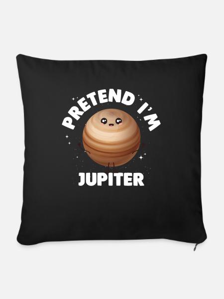 Jupiter - Sofakissenbezug 45 x 45 cm - Schwarz