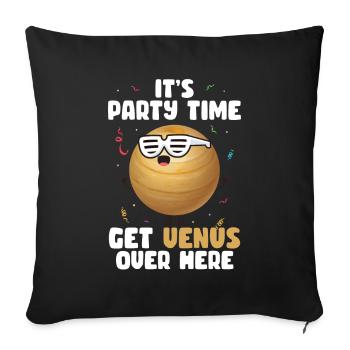 Venus - Sofakissenbezug 45 x 45 cm - Schwarz - Vorne