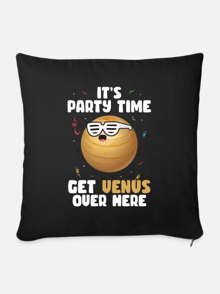 Venus - Sofakissenbezug 45 x 45 cm - Schwarz