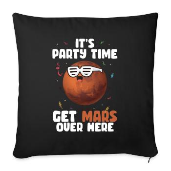 Mars - Sofakissenbezug 45 x 45 cm - Schwarz - Vorne