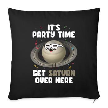 Saturn - Sofakissenbezug 45 x 45 cm - Schwarz - Vorne