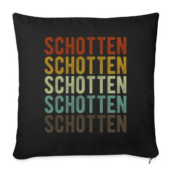 Scots City Retro Vintage - Sofa pillowcase 17,3'' x 17,3'' (45 x 45 cm) - black - Front