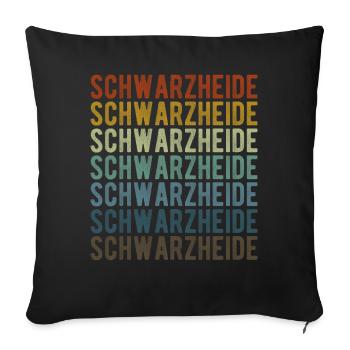 Schwarzheide Stadt Retro Vintage - Sofa pillowcase 17,3'' x 17,3'' (45 x 45 cm) - black - Front
