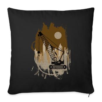Crane operator crane gift - Sofa pillowcase 17,3'' x 17,3'' (45 x 45 cm) - black - Front