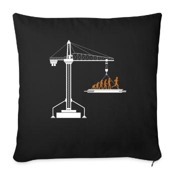 Crane operator crane gift - Sofa pillowcase 17,3'' x 17,3'' (45 x 45 cm) - black - Front