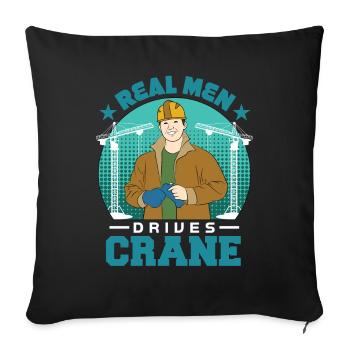 Crane operator crane gift - Sofa pillowcase 17,3'' x 17,3'' (45 x 45 cm) - black - Front