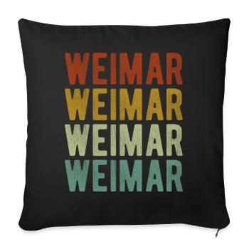 Weimar City Retro Vintage - Sofa pillowcase 17,3'' x 17,3'' (45 x 45 cm) - black - Front
