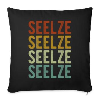 Seelze City Retro Vintage - Sofa pillowcase 17,3'' x 17,3'' (45 x 45 cm) - black - Front