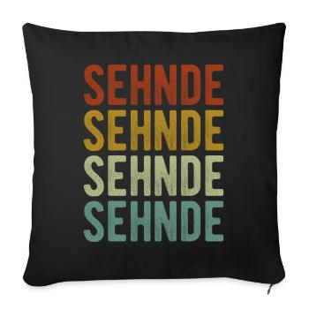 Sehnde Stadt Retro Vintage - Sofa pillowcase 17,3'' x 17,3'' (45 x 45 cm) - black - Front