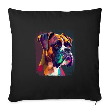 Dog Saying Boxer Design for Dog Lovers - Sofa pillowcase 17,3'' x 17,3'' (45 x 45 cm) - black - Front