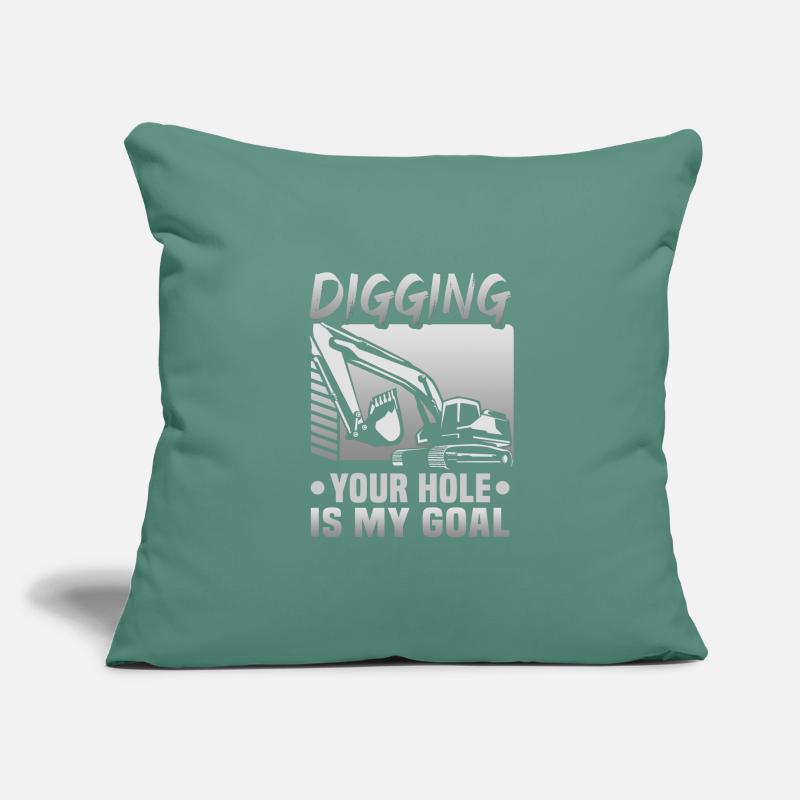 Crane operator design for excavator operators and construction workers Sofa pillowcase 17,3'' x 17,3'' (45 x 45 cm)