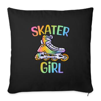 Inline Skating Inline Skating Gift - Sofa pillowcase 17,3'' x 17,3'' (45 x 45 cm) - black - Front