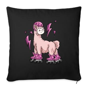 Inline Skating Inline Skating Gift - Sofa pillowcase 17,3'' x 17,3'' (45 x 45 cm) - black - Front