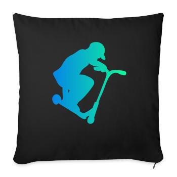 Scooter Scooter Scooter Cadeau - Housse de coussin décorative 45 x 45 cm - noir - Devant