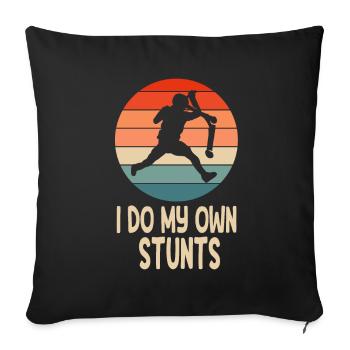 Scooter Scooter Scooter Cadeau - Housse de coussin décorative 45 x 45 cm - noir - Devant