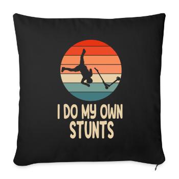 Scooter Scooter Scooter Cadeau - Housse de coussin décorative 45 x 45 cm - noir - Devant