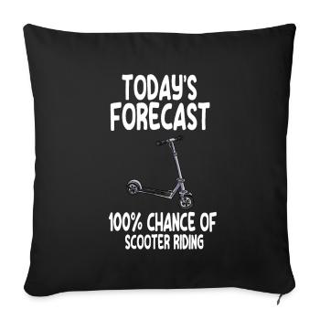 Scooter Scooter Scooter Cadeau - Housse de coussin décorative 45 x 45 cm - noir - Devant