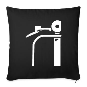 Scooter Scooter Scooter Cadeau - Housse de coussin décorative 45 x 45 cm - noir - Devant