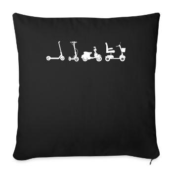 Scooter Scooter Scooter Cadeau - Housse de coussin décorative 45 x 45 cm - noir - Devant