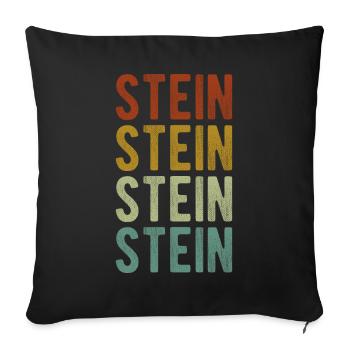 Stone City Rétro Vintage - Housse de coussin décorative 45 x 45 cm - noir - Devant
