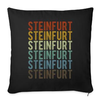 Steinfurt City Retro Vintage - Sofa pillowcase 17,3'' x 17,3'' (45 x 45 cm) - black - Front