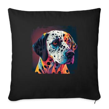 Dog saying Dalmatian design for dog lovers - Sofa pillowcase 17,3'' x 17,3'' (45 x 45 cm) - black - Front