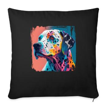 Dog saying Dalmatian design for dog lovers - Sofa pillowcase 17,3'' x 17,3'' (45 x 45 cm) - black - Front