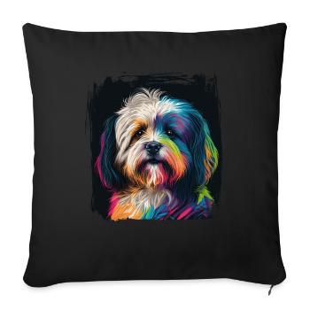 Dog saying Havanese design for dog lovers - Sofa pillowcase 17,3'' x 17,3'' (45 x 45 cm) - black - Front