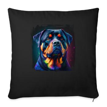 Dog saying Rottweiler design for dog lovers - Sofa pillowcase 17,3'' x 17,3'' (45 x 45 cm) - black - Front