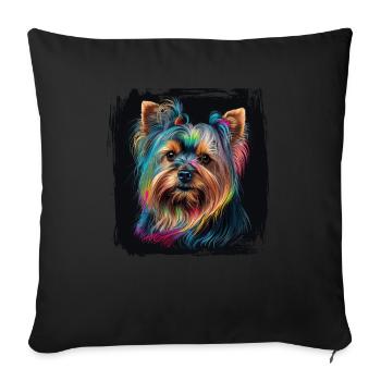 Dog Saying Yorkshire Terrier Design - Housse de coussin décorative 45 x 45 cm - noir - Devant