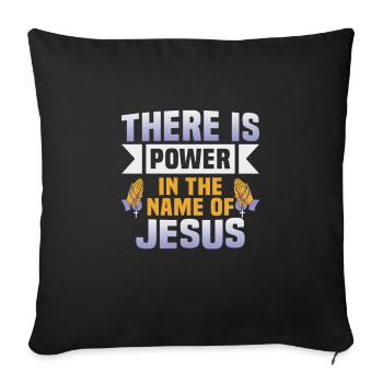 Christian Quotes Designs for Believing Christians - Sofa pillowcase 17,3'' x 17,3'' (45 x 45 cm) - black - Front