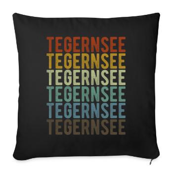 Tegernsee Stadt Retro Vintage - Sofakissenbezug 45 x 45 cm - Schwarz - Vorne